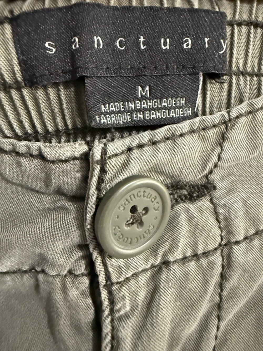 Sanctuary Sophia Wide-Leg Cargo Pants in Olive Green 100% Lyocell - Picture 2 of 4